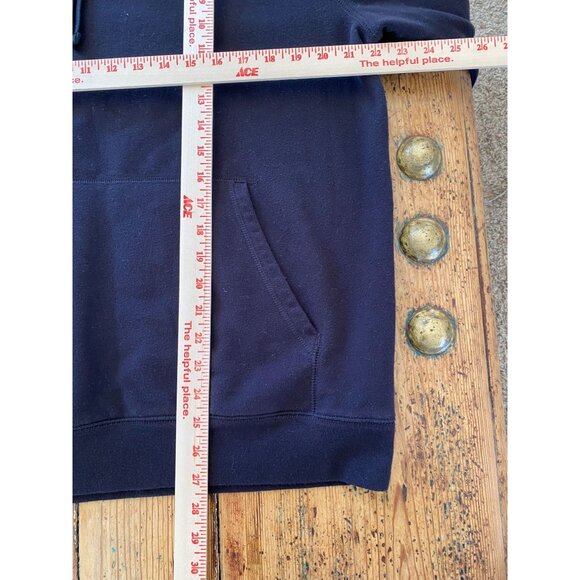 Tek Gear Ultrasoft Fleece Mens Black Pullover Hoodie L Kangaroo Pocket - Picture 5 of 5